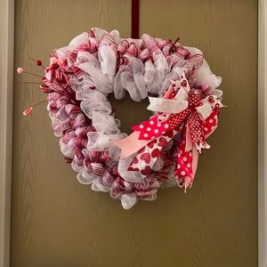 Handmade Valentines Day wreath